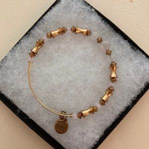 ALEX AND ANI GOLD AND PINK BEADED BRACELET